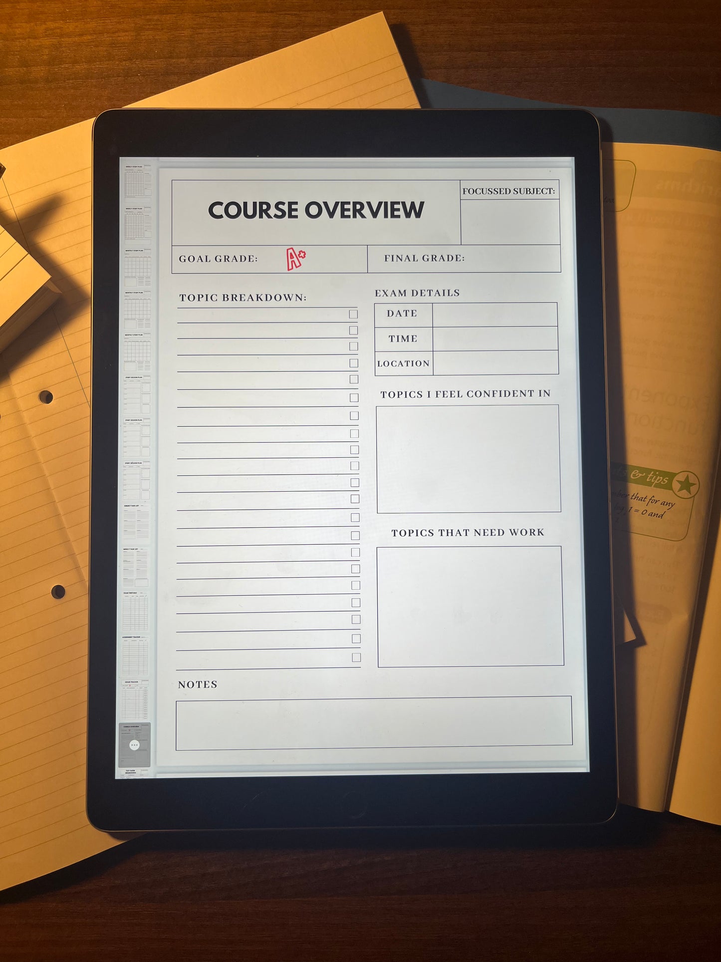 The Straight A Student Study Planner 🗓